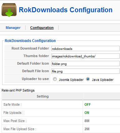 Rokdownloads Configuration