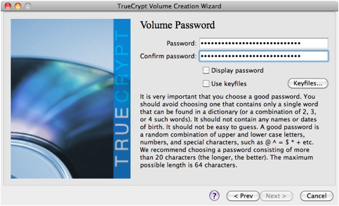 Scegliamo la password