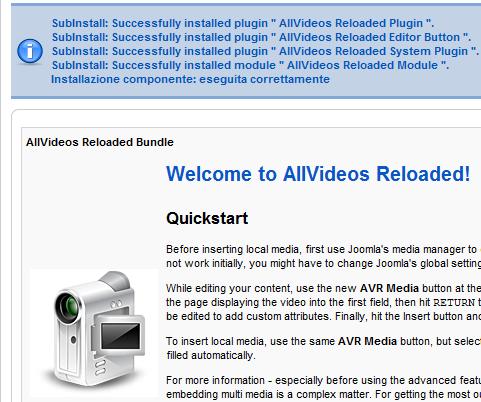 AllVideos Reloaded è installato