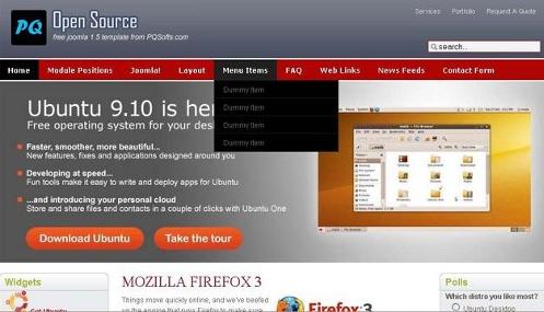 Open Source template per Joomla