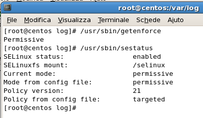 selinux sestatus