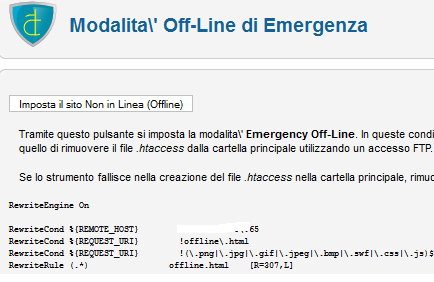 Modalità Off-Line di Emergenza