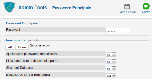 Password Principale