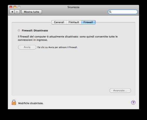 Firewall Mac OS X
