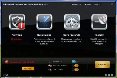 Advanced SystemCare con Antivirus 2013 italiano