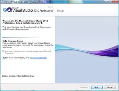 Installazione Visual Studio 2010