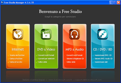 Interfaccia Free Studio