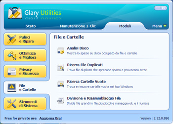 Glary Utilities: Gestione file e cartelle