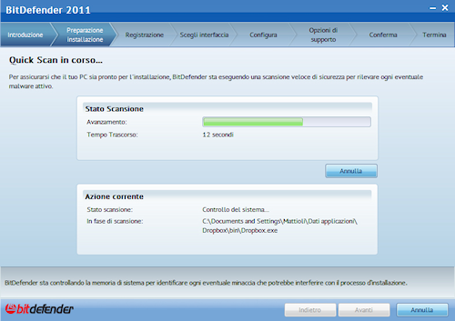 BitDefender Internet Security 2011: Configurazione guidata installazione