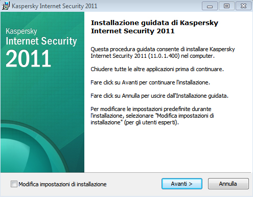 Installazione Kaspersky Internet Security 2011