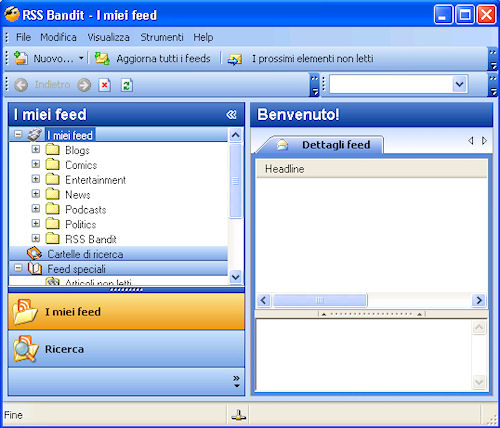 RSS Bandit: Interfaccia utente