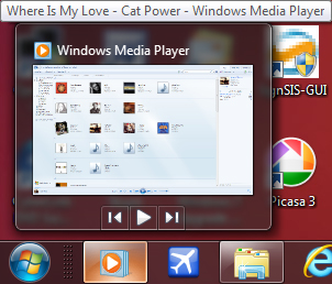 Windows Media Player 12: Integrazione barra delle applicazioni