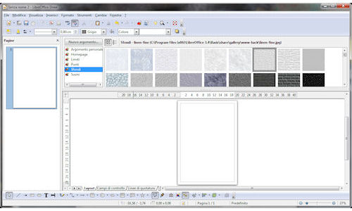 LibreOffice: Finestra principale modulo Draw
