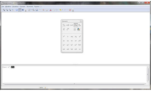 LibreOffice: Interfaccia utente Math