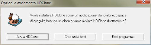 HDClone: Opzione creazione unità boot