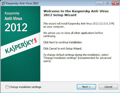 Kaspersky Anti-Virus 2012: Installazione