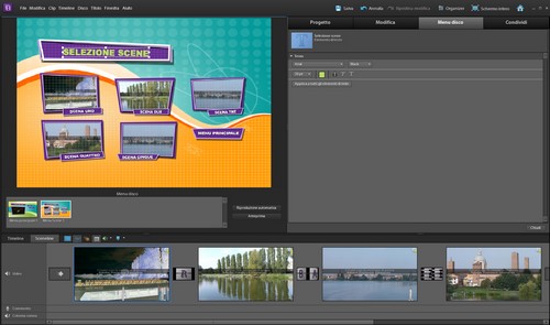 Adobe Premiere Elements 10: Esempio di utilizzo del Menu Disco