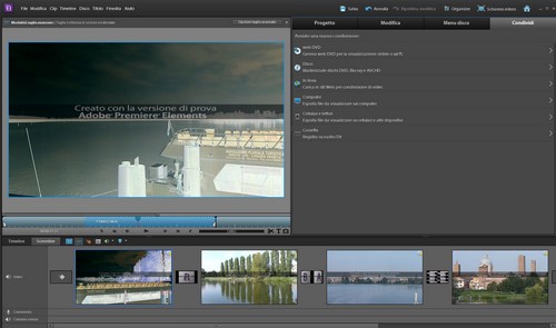Adobe Premiere Elements 10: Sezione di conversione e condivisione dei progetti
