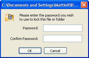 Password blocco file o cartella