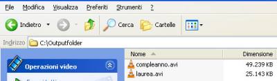 Cartella con file convertiti