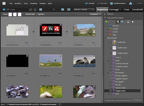 Adobe Premiere Elements 9: esempio di applicazione tag