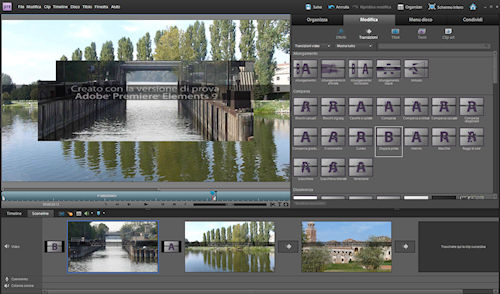 Adobe Premiere Elements 9: esempi di transizione tra le clip