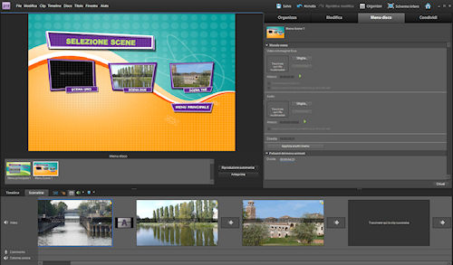 Adobe Premiere Elements 9: esempio di creazione menù disco