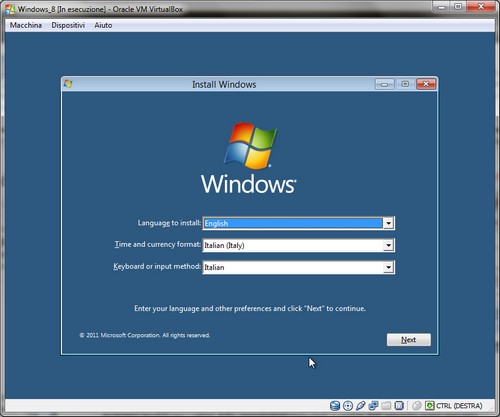 Windows 8: Impostazione lingua, formato data/ora e tastiera