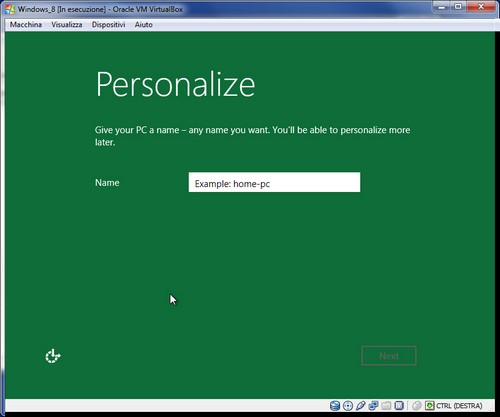Windows 8: Assegnazione nome al computer