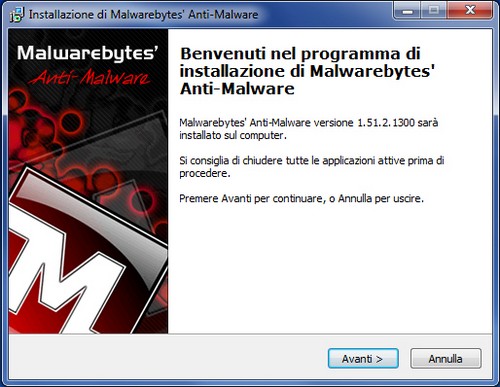 Installazione Malwarebytes Anti-Malware