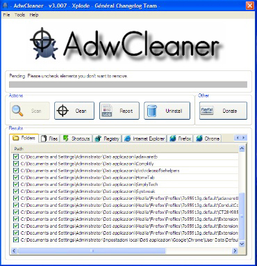 screenshot Adwcleaner