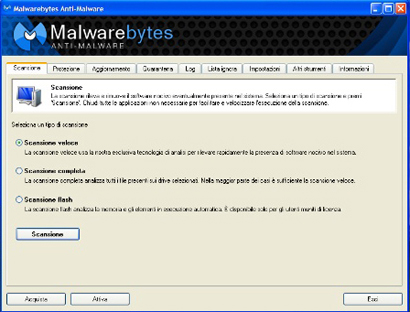 screenshot Malwarebytes