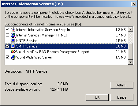 Installazione servizio SMTP
