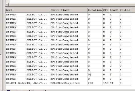 Tracciamento lato server della query