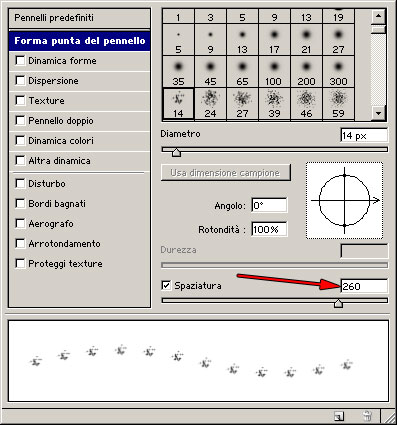 Impostazione delle proprietà del pennello