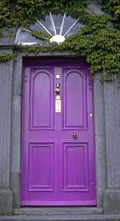 Immagine finale: porta colorata di viola