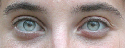Dettaglio degli occhi dopo l'applicazione della sfuocatura