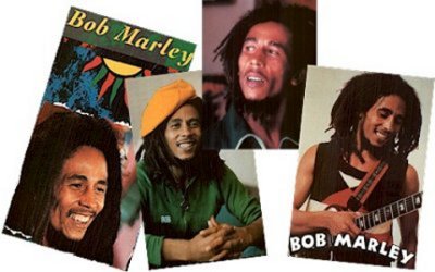 Quattro foto di Bob Marley