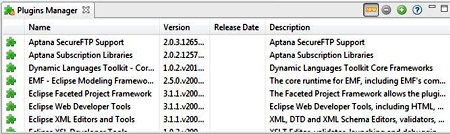 Figura 16: Il plugin manager di Aptana