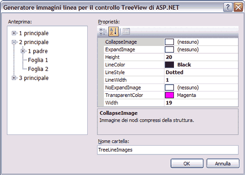 Generatore immagini linea per TreeView