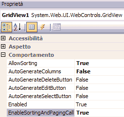 Abilitare ordinamento e impaginazione lato client