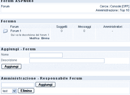 Aggiunto un forum
