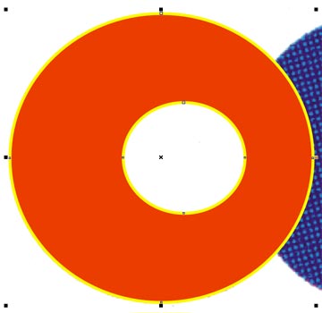 L'unione dei due cerchi genera una figura 'sfondata' al centro