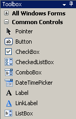 Toolbox di Visual Studio 2005