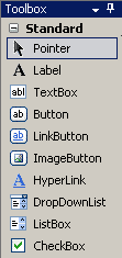 Toolbox di Visual Web Developer