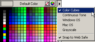 Il selettore dei colori di Dreamweaver