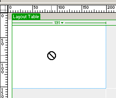 Non è possibile disegnare ulteriori celle o tabelle di layout all'interno di una cella di layout