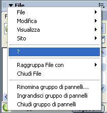 Menu di pannello