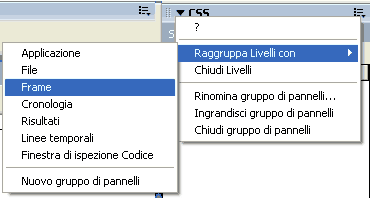 Raggruppare i pannelli