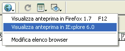 Selezionare il browser per l'anteprima